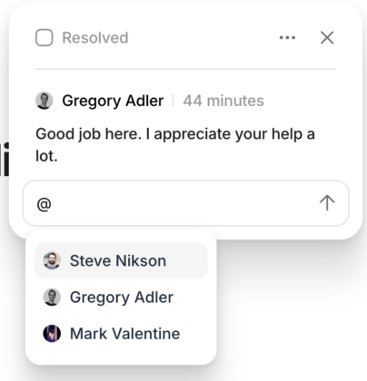 Comments & Mentions