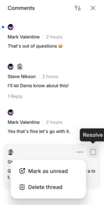 Comments & Mentions