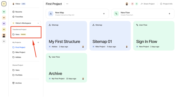 Transfer Project ownership