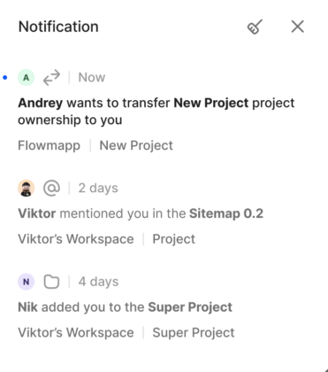 Transfer Project ownership