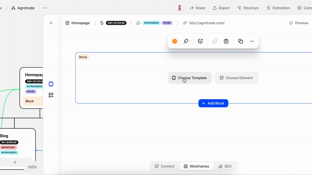Work with Sitemap