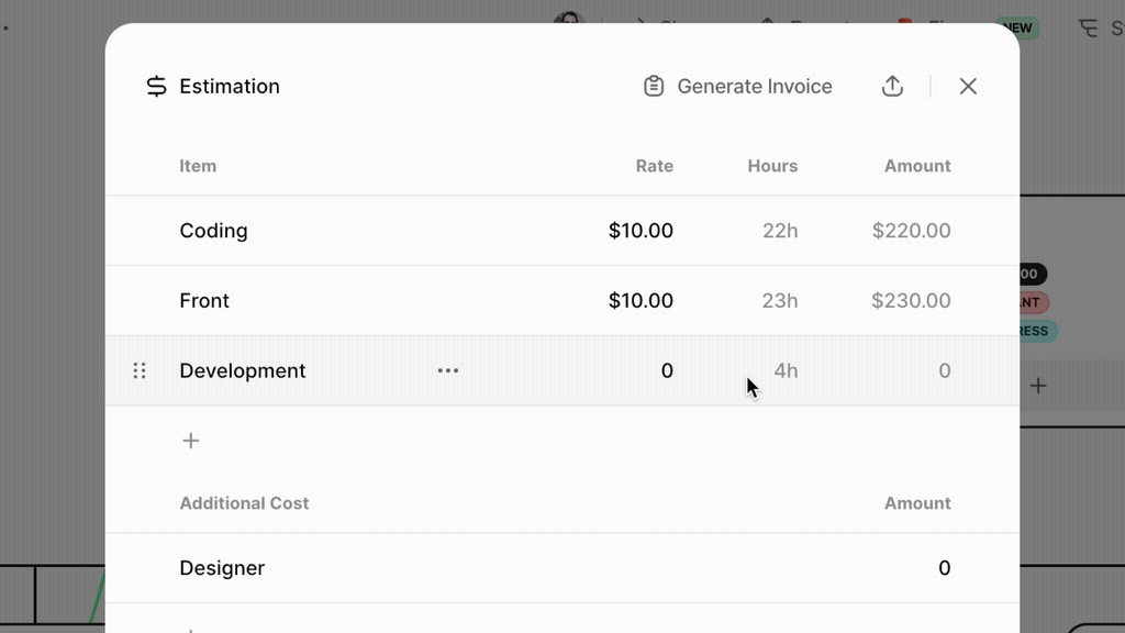 Cost Estimation tool · Help Center · FlowMapp Help Center