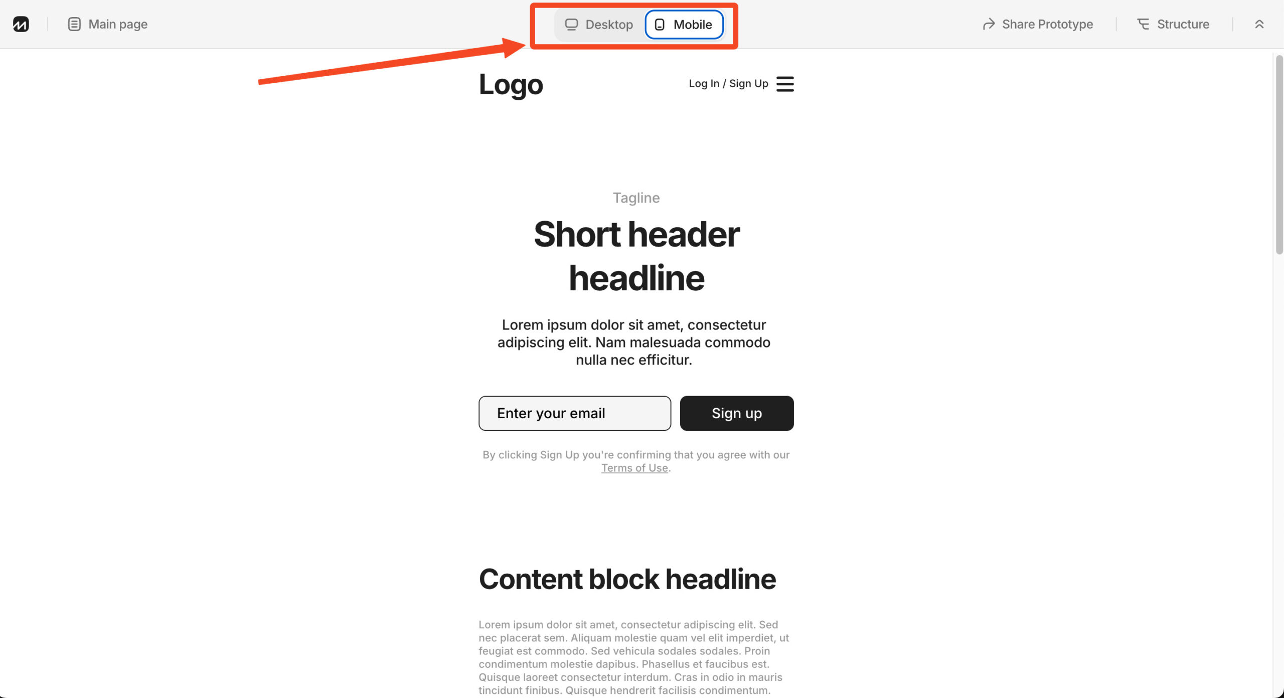 Mobile Wireframes